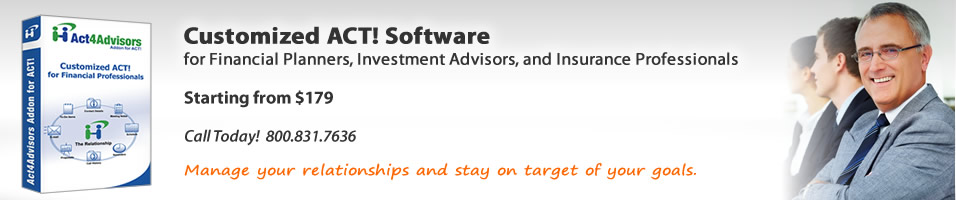 Act4Advisors Contact and Client Relationship Management software for Financial